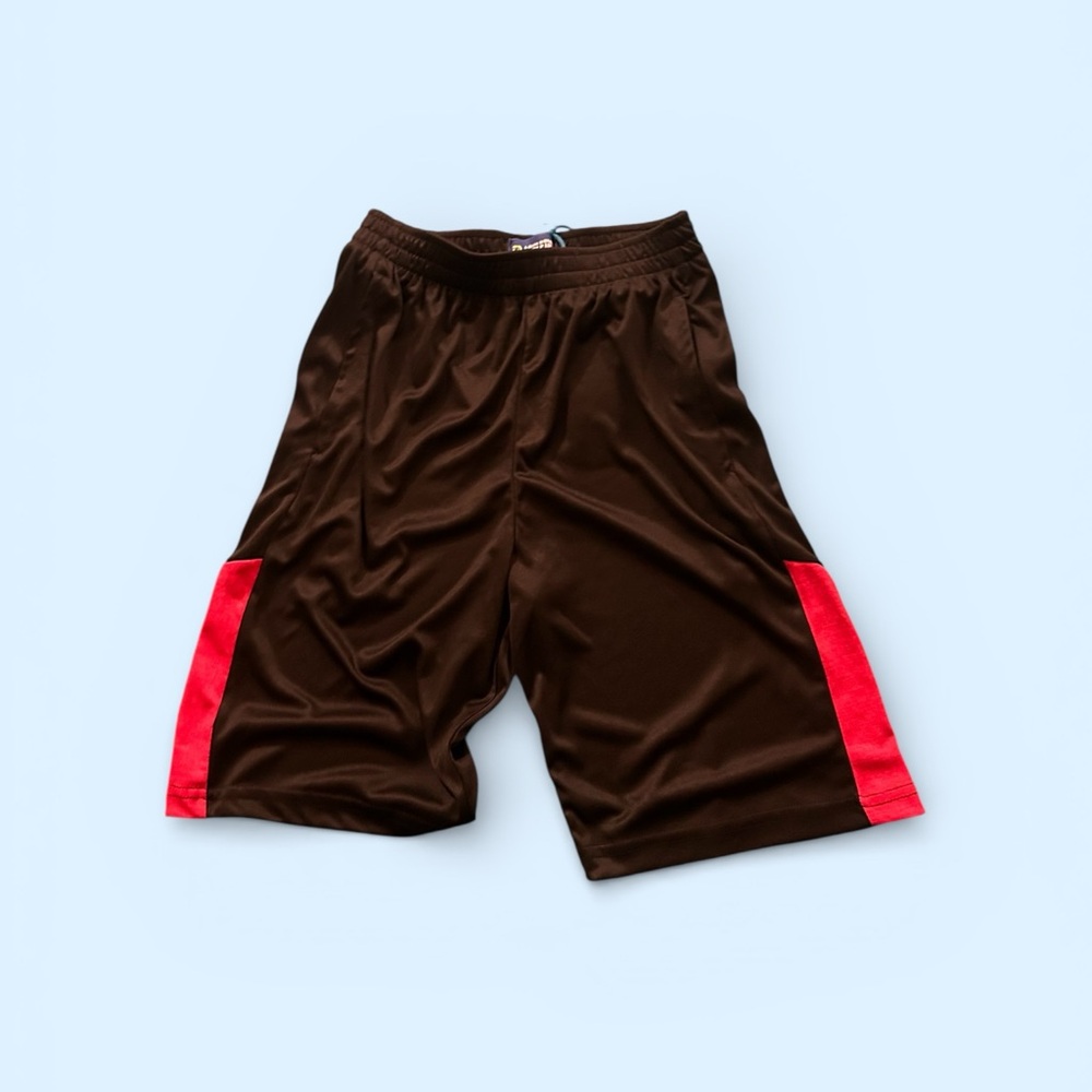 5/$25 Boys Colorblock Red and Black Athletic Basketball Shorts